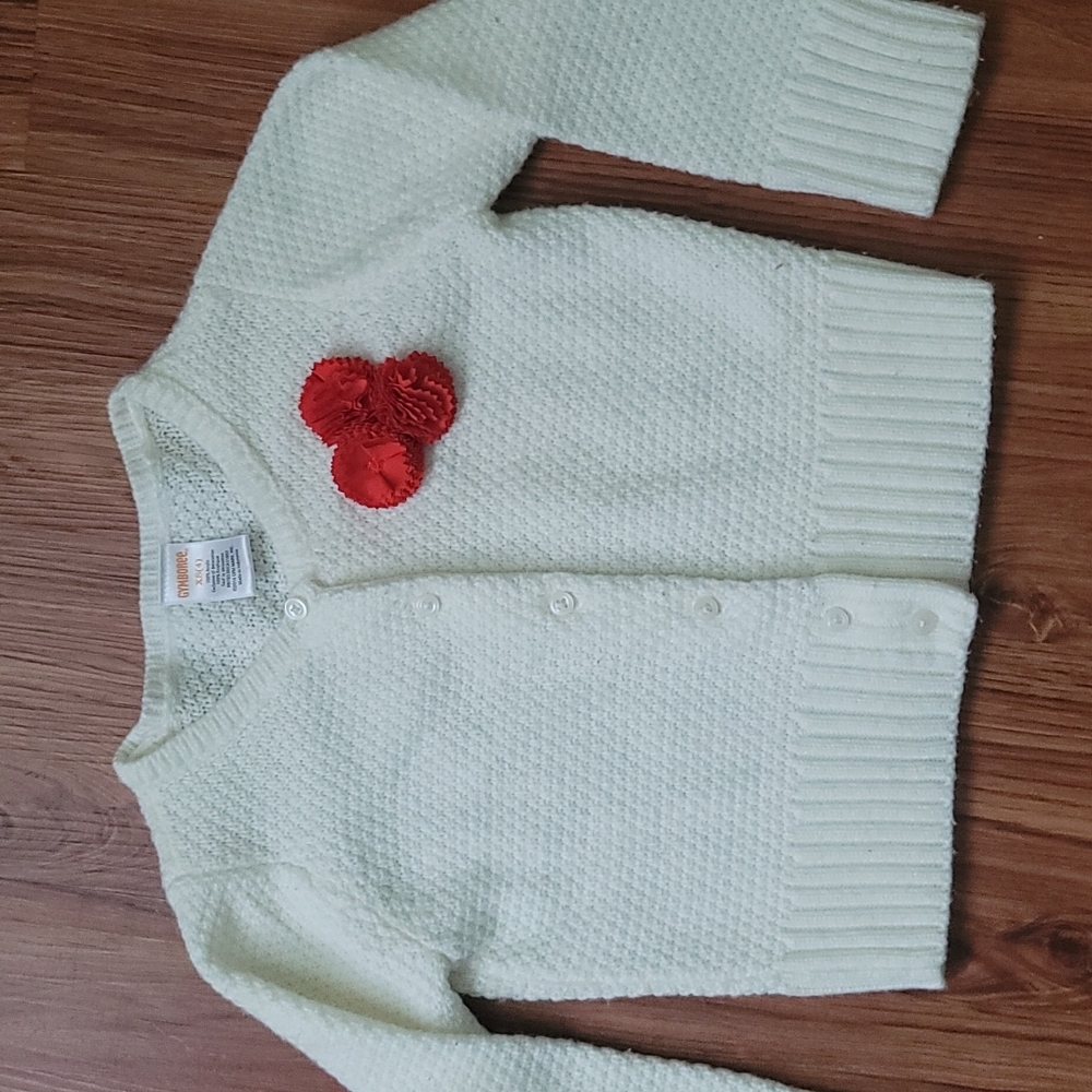 Holiday Sweater Button Down Sweater Acrylic XS 4 - Picture 4 of 6